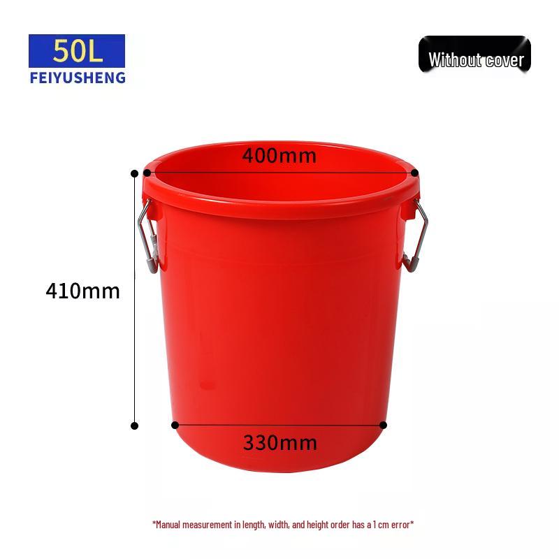 Large Capacity Thick Round Plastic Trash Can for Commercial Kitchens, Catering, Classrooms, Hotels, and Sanitation
