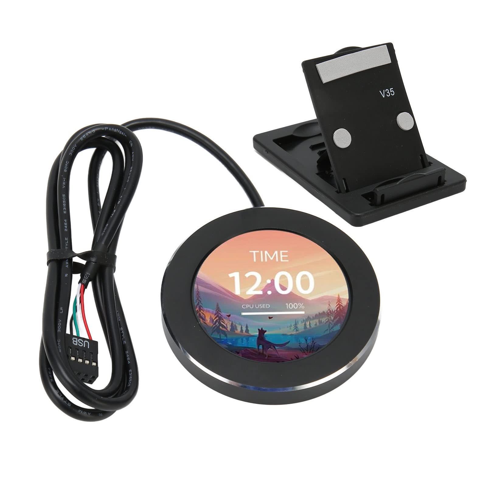 

Inch Liquid Cooler Custom IPS LCD Rotatable Round LCD PC CPU RAM Data Computer Temperature Dimmable Water Cooler Screen 2.1 Screen, 360° Display,