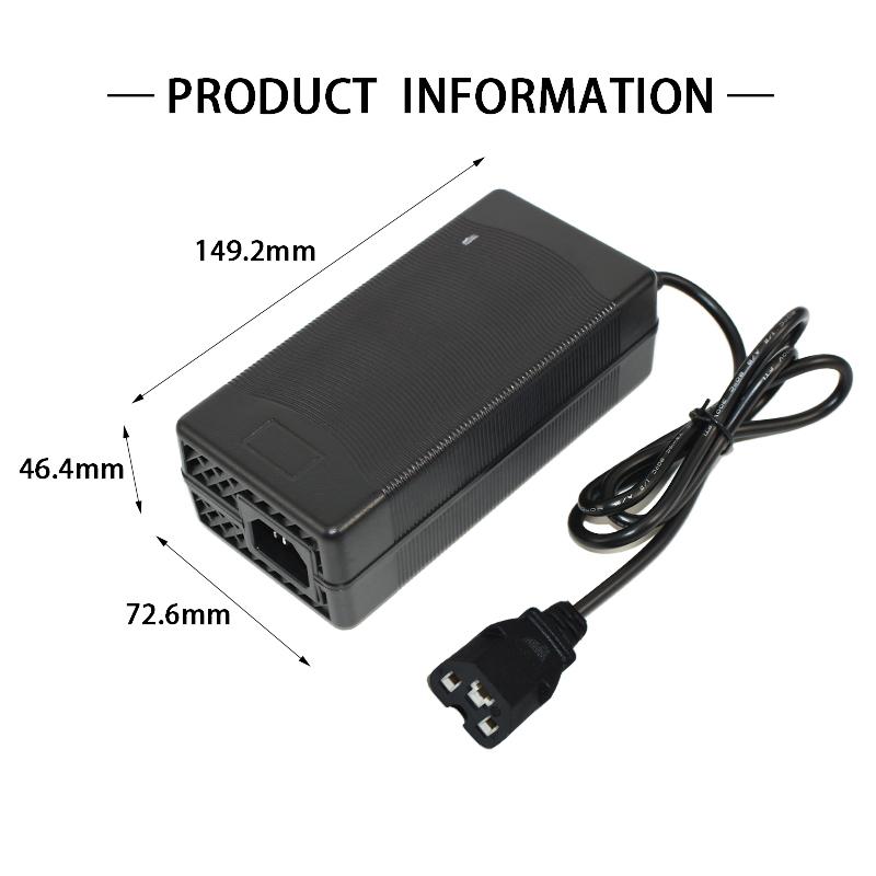 36V 6A Battery Charger 42V GX16 IEC XT60,XT90 Lithium Li-ion Li-poly Fast Charger 10S 36 Volt