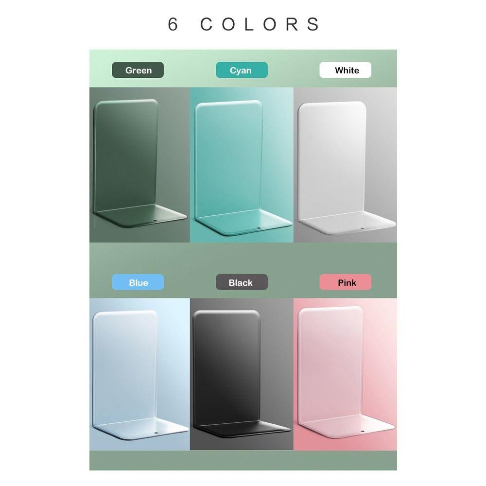 2Pcs Set Transparent Acrylic Book Holders Candy Color Book Organizer  Student Organizers