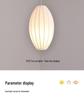 Wabi-Sabi Style Pendant Light: Japanese Fabric Lantern for Dining & Bedroom