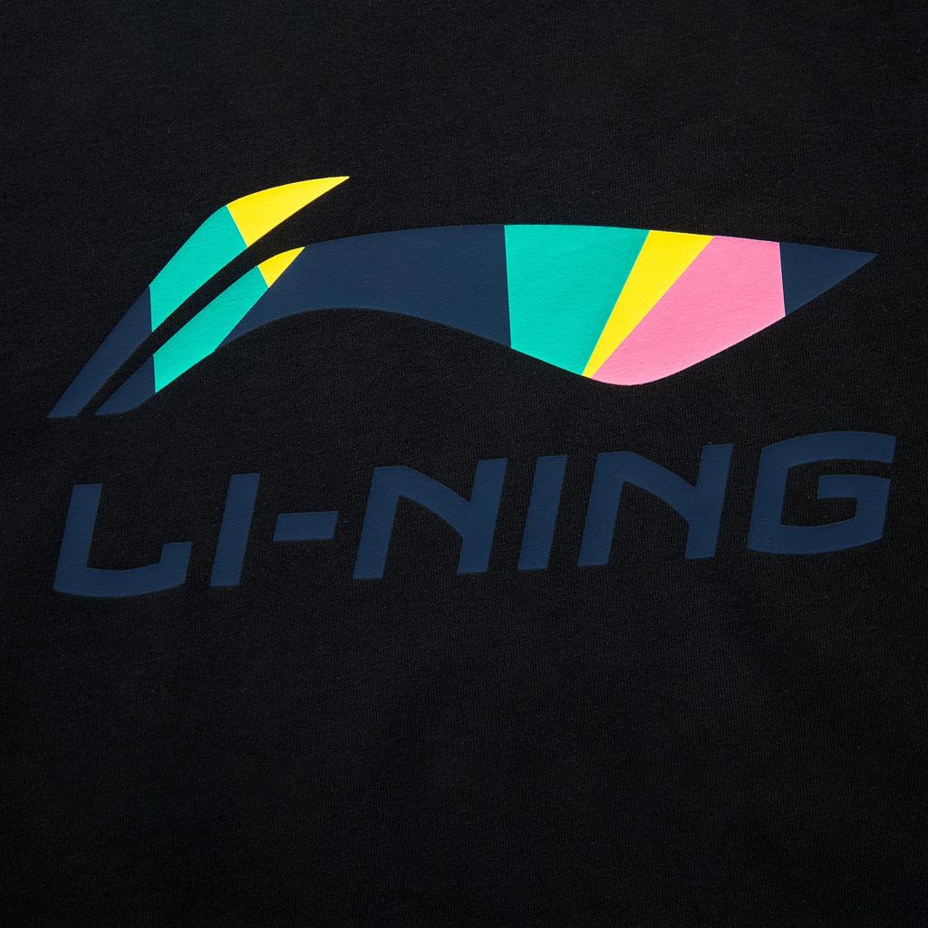 Li Ning In My Name Versatile Short Sleeve Solid Color Five-Point Pants Casual Sports Set Unisex sets Black AHSVD61-2+YKST119-1