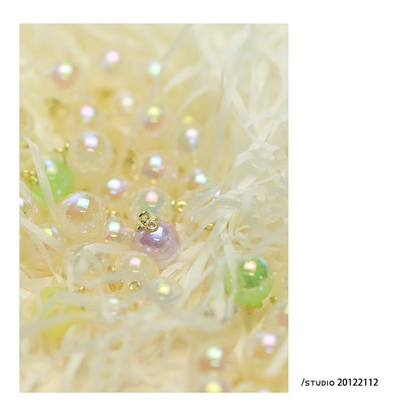 Esstudió Colorful Pearl Metal Cheongsam Button Top