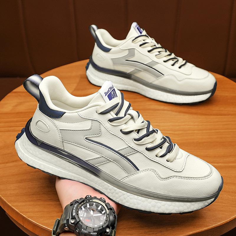 

New men s shoes sports versatile dad shoes running breathable real popcorn casual shoes 45