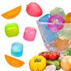 6 Pcs Plastic Cooling Ice Cubes Non-Melting Washable Ice Cubes for Gatherings