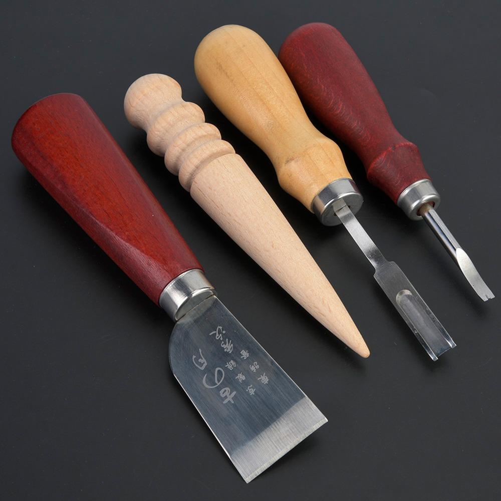 23 pièces Stylet Alène Outils de Perforation pour Artisanat du Cuir Dé à Coudre Inclus Outils de Sculpture Couture Outils de Couture du Cuir Fil Ciré