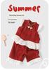 Youqi Chinese-Style Baby Girl Red Outfit - Summer Birthday Set