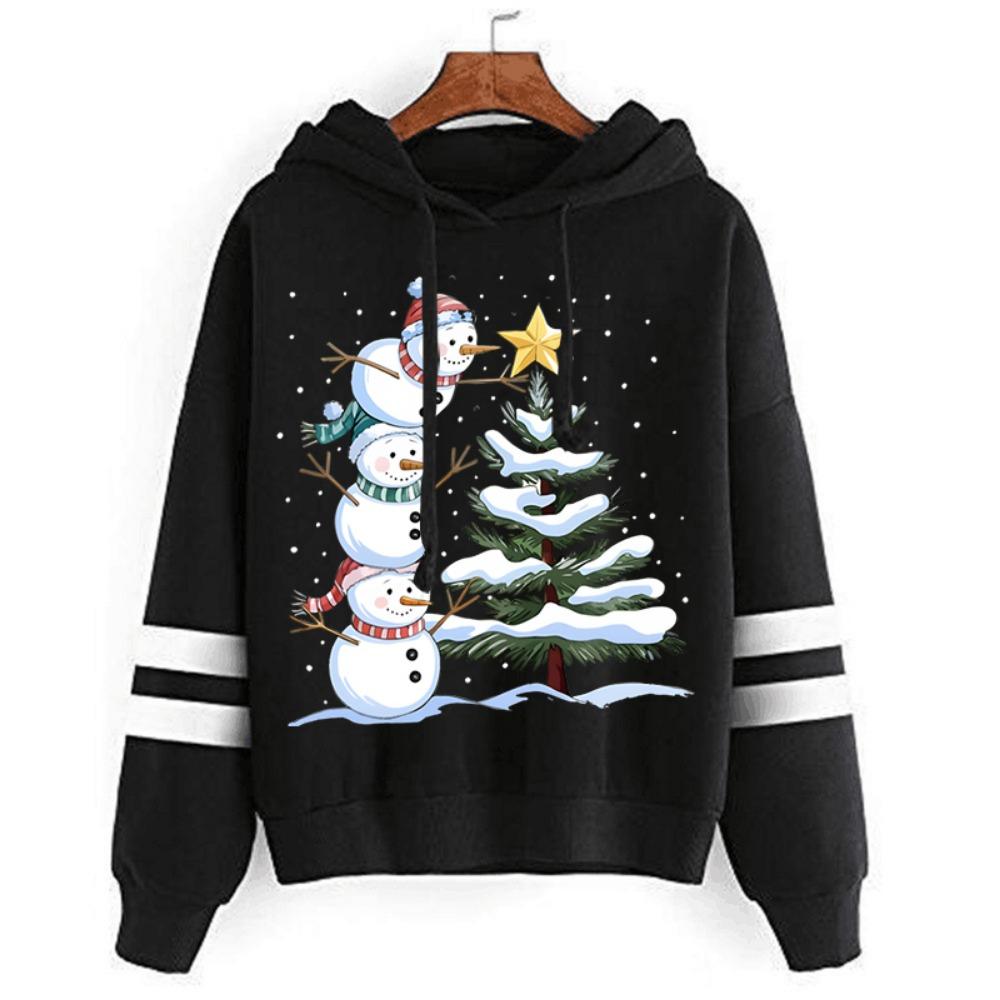 3D Funny Santa Clause Printed Men's Hoodies Loose Long Sleeve Hooded Sweatshirts Autumn Kids Christmas Festival Party Clothing