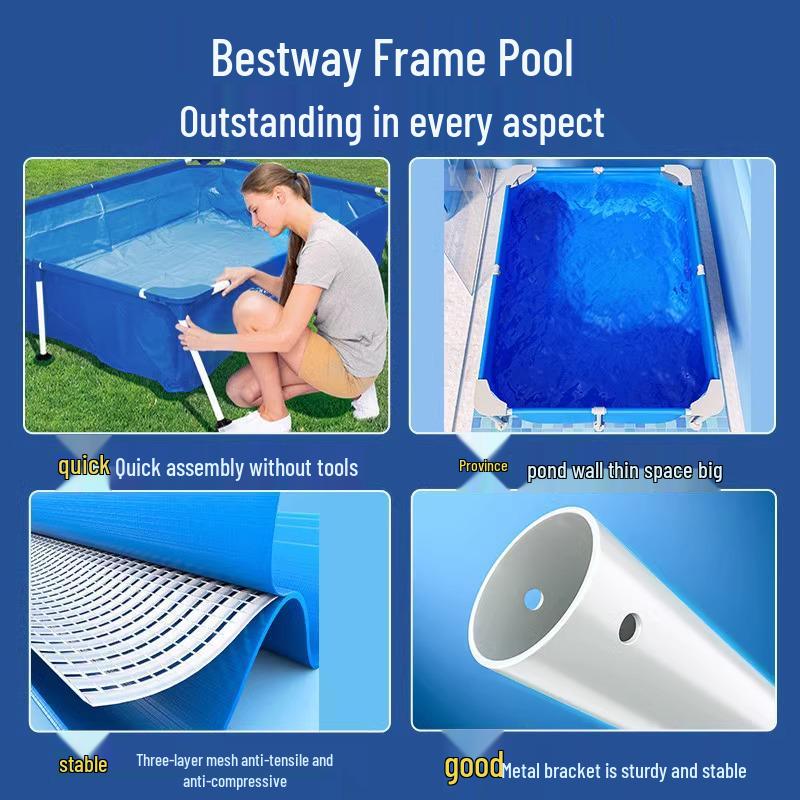 Bestway Inflatable Family Frame Pool for Kids and Home Use