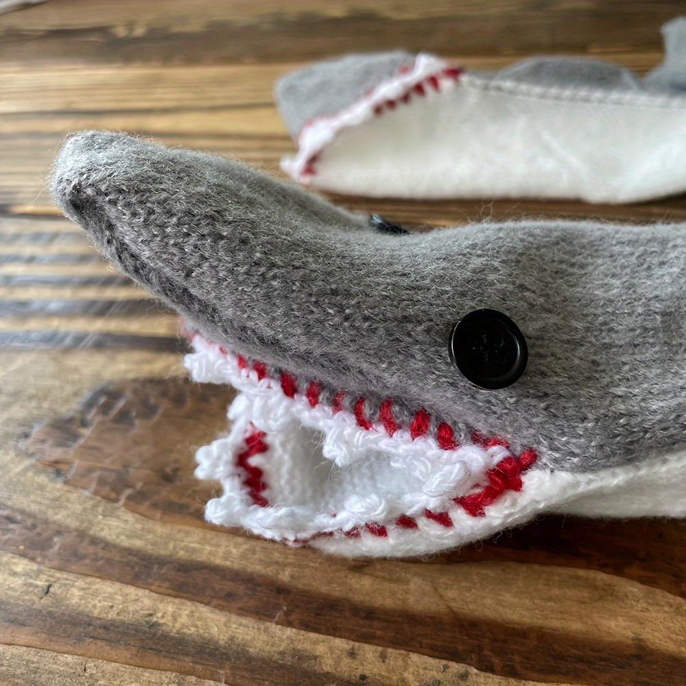 Unisex Handmade Crochet Cartoon Shark Socks 3D Warm Floor Socks Women's Socks & Hosiery Fit Autumn and Winter