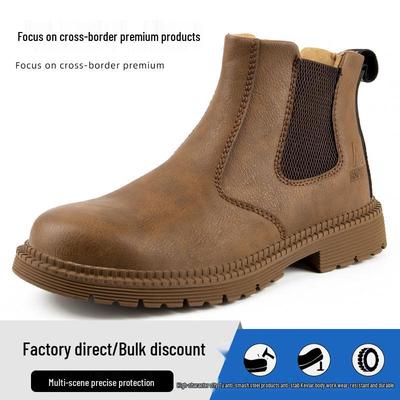 Lightweight Water-Repellent Steel Toe Work Boots—Comfortable, Wear-Resistant, and Ideal for Long Hours Standing