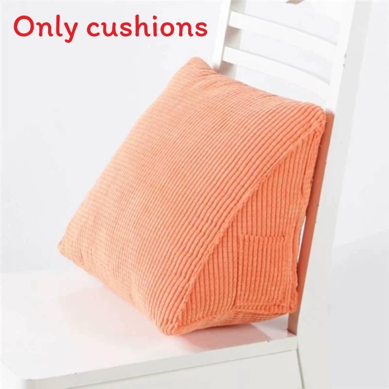 Office Corduroy Cushion Pillow With Removable Cover For Lumbar Support And Car Seat Comfort