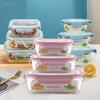 High Borosilicate Glass Bento Box With Lids Airtight Lunch Boxesdivided Lunch Containers