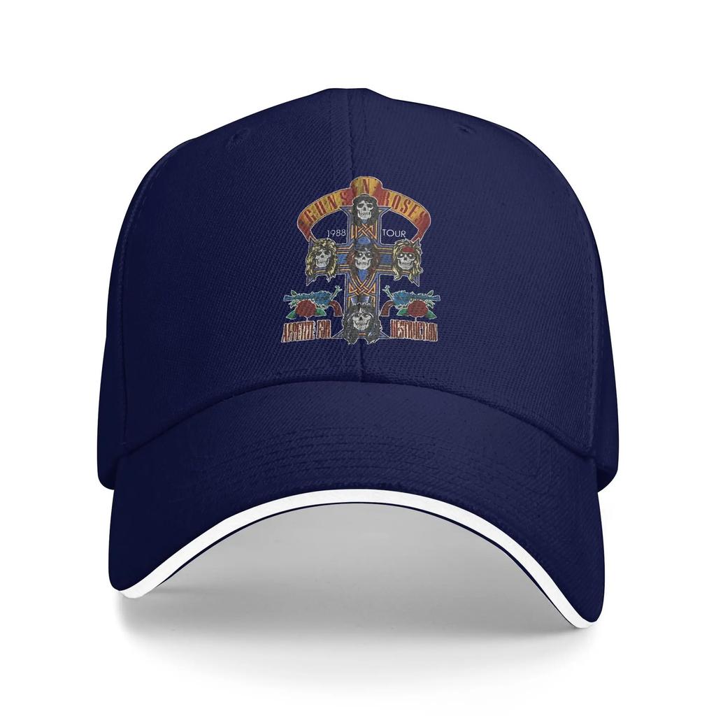 Guns N Roses Graphic Print Sun Baseball Cap Rock Band Summer Streetwear Trucker Hat For Unisex Unisex Fishing Baseball Caps