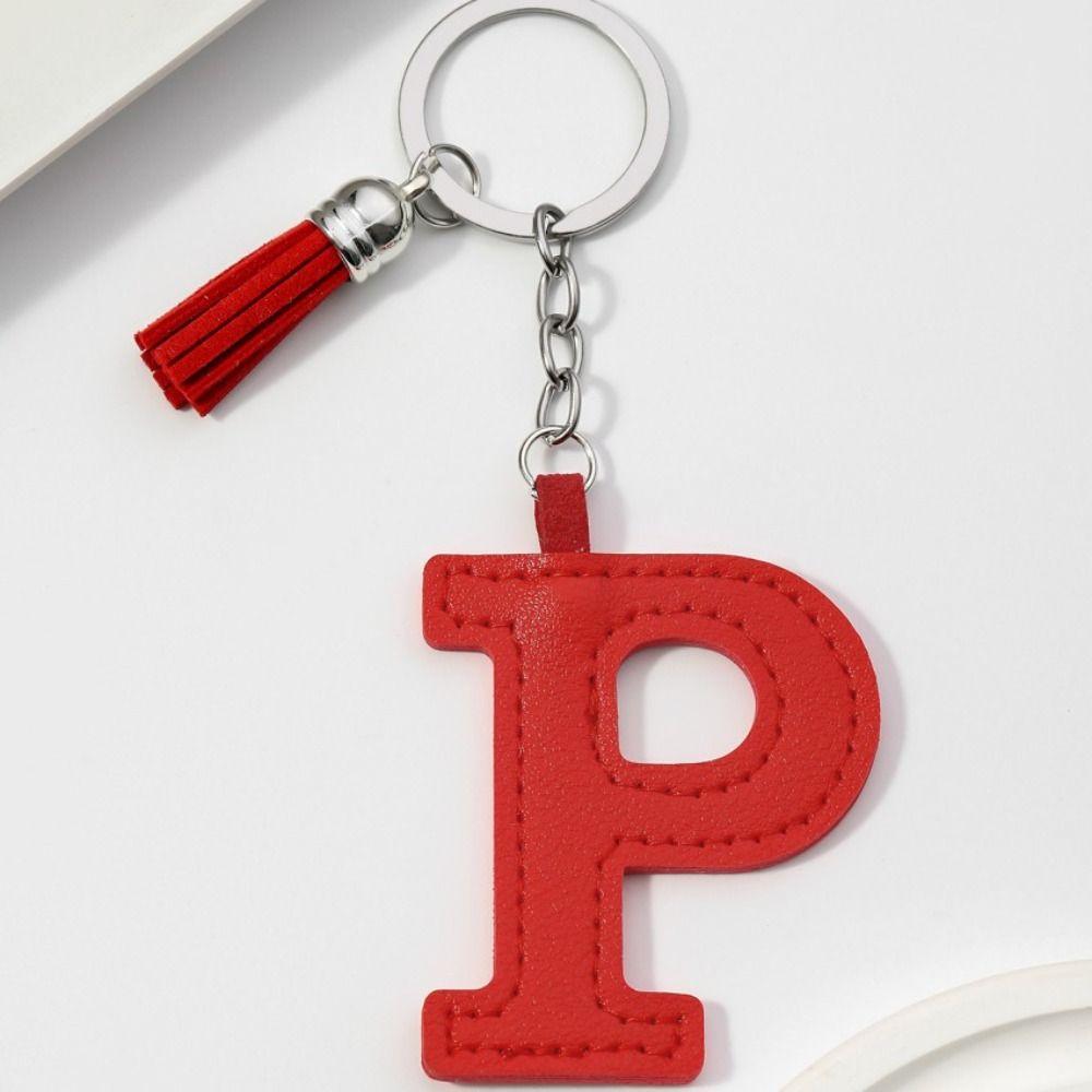 Key Ring PU 26 Letter Key Chain Keys Organizer Business Key Holder Alphabet Car Key Buckle  Women