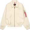 Alpha Industries CWU-45 Canvas Honolulu Bomber Jacket (156126) Vintage White