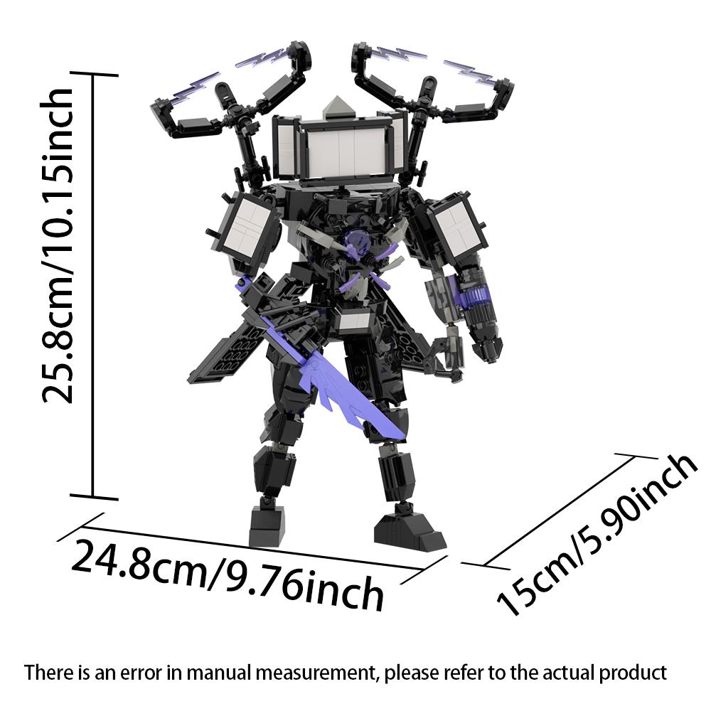 MOC Skibidi Toileted Giant Titan TVman Upgrade Speakerman Building Blocks Action Figure Model Construction DIY Bricks Toy Fan