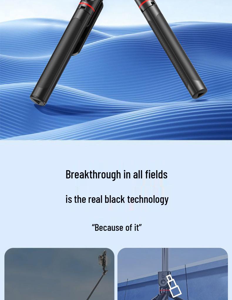 Bluetooth Selfie Stick & Tripod with Fill Light for Live Streaming and Photography