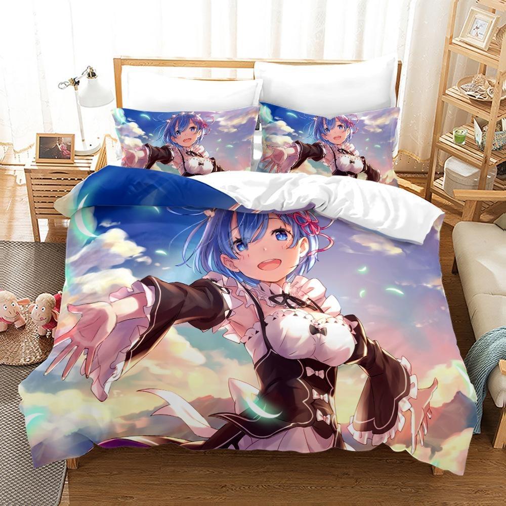 Anime Beauty Printed 3D Bedding Set Luoli Beauty Duvet Cover Pillowcase 2/3 Boy Animation Fan Quilt Cover AU/DE/EU/ES Full Size Quick Drying Bedspread