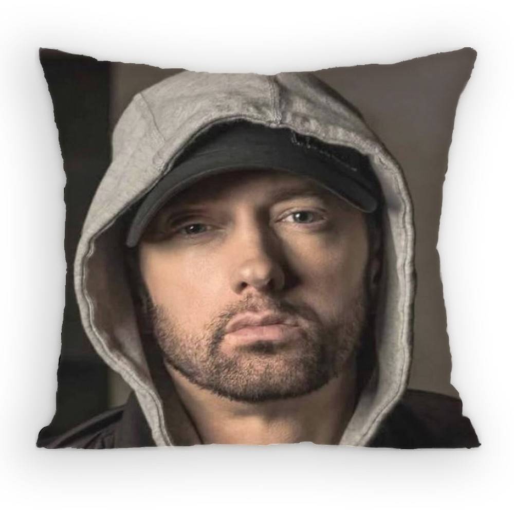 Rapper Singer EEminem Pillow Case Antidustmite Pillowcase Invisible Zipper Silky Short Plush Sofa Cushion Cover