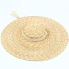 Cappello di Paglia a Tesa Larga 15cm con Parte Superiore Piatta Cappelli Estivi da Spiaggia per Donna Cappello Boater con Nastro Cappello da Sole Grigio Nero Rosso Rosa Blu Con Laccetto Sottogola