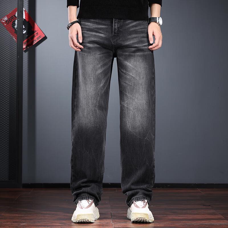 Мужские джинсы Jereno свободного кроя, стиранные, прямого кроя 29