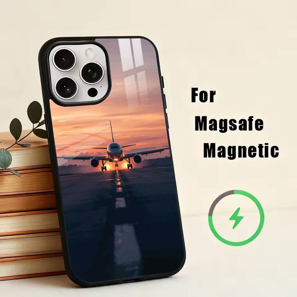 a-Airplane p-Plane  Phone Case For iPhone17,16,15,14,13,12,11 Plus,Pro Magnetic with Magsafe Wireless Charging