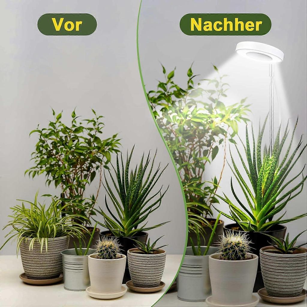 2-Pack LED Full Spectrum Plant Lights for Indoor Plants with Automatic Timer, USB Adapter, 4 Brightness Levels, and Adjustable Height