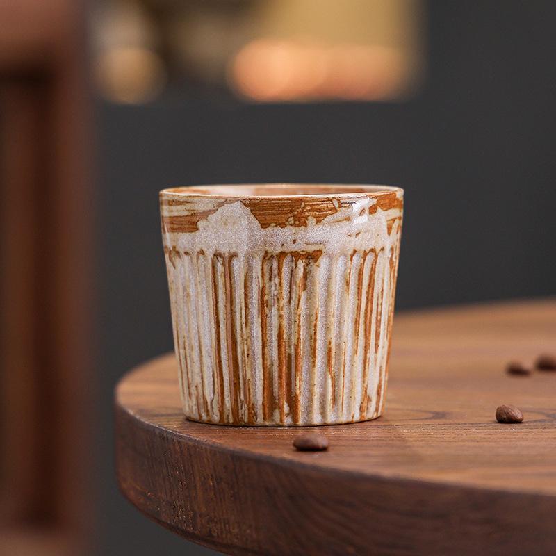 Ceramic Coffee Cup Master Cup Afternoon Tea Latte Cup Retro Creative Coarse Pottery Cup