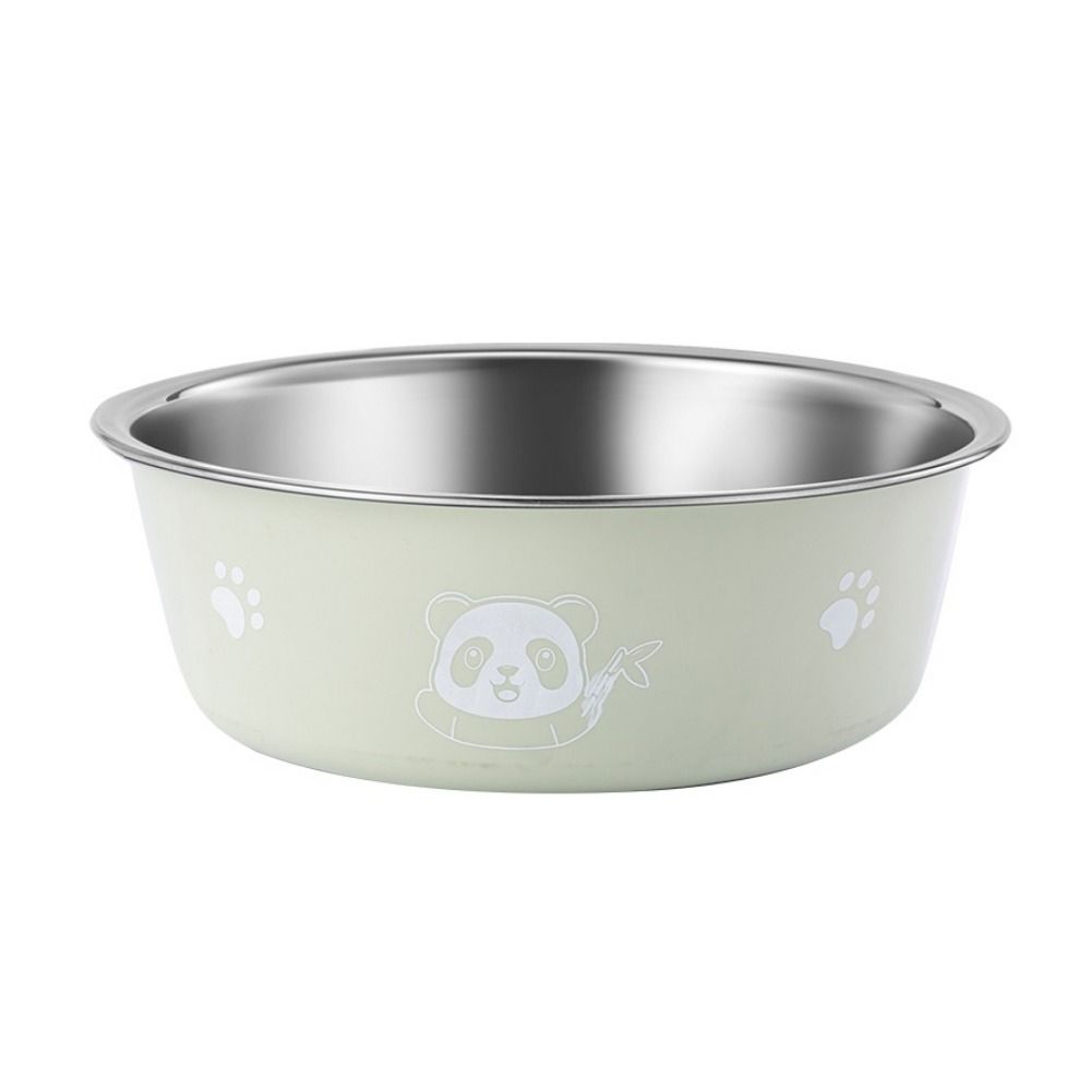 Non-slip Stainless Steel Dog Bowl Cartoon Pet Food Drinking Tray Dogs Food Water Feeder  Indoor