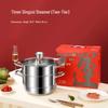Sigang Stainless Steel 2-Layer Steamer Pot with Timer