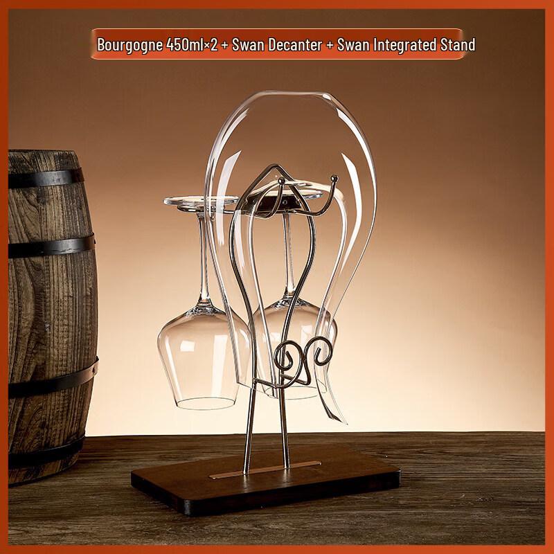 Qiwei Burgundy Crystal Wine Glass Set