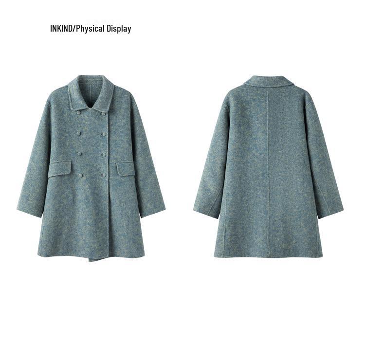 Princess Sister: Elegant A-line Double-Faced Wool Coat for Women - Autumn/Winter 2025 Collection