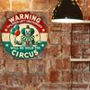 Evil Clown Metal Tin Sign Round Wall Art 7.8x7.8 Inch Home Bar Garden Decor