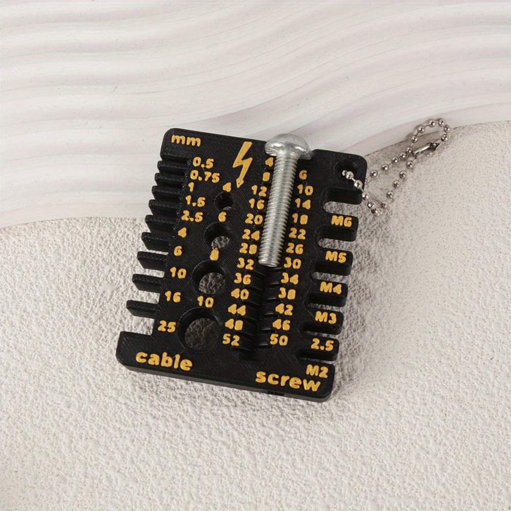 

Wire and screw gauge measuring tool, standard double-sided ruler, compact and portable lightweight multifunctional ruler чёрный