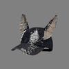Distressed Denim Cat Ear Baseball Cap, Ripped Frayed Hat with Safety Pins & Metal O‑Rings, Punk Gothic Streetwear Hat for Halloween Cosplay Party