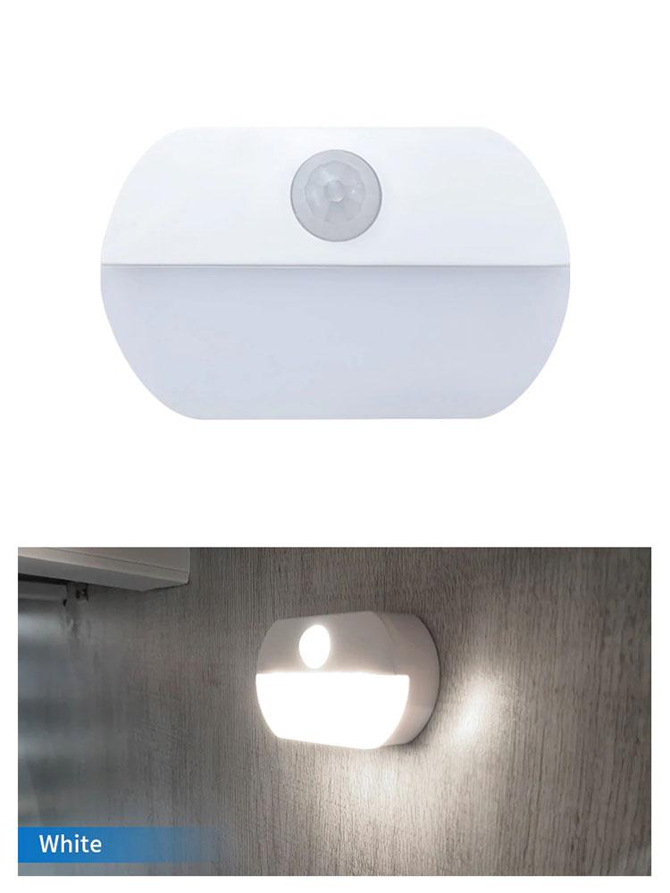 Motion Sensor LED Night Light Battery Powered Indoor Night Lamp  for Bedroom Wall Staircase Closet Aisle Body Induction Lamp