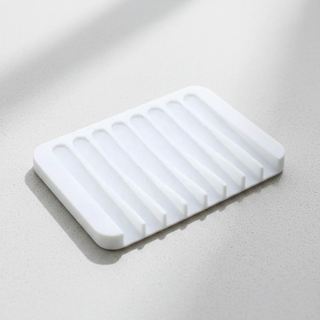 Silicone Soap Dish Storage Holder Shower Draining Kitchen Sink Sponge Holder Bathroom Accessory