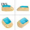 Hermit Crab Water Dish Beach Pool Habitat Ornament with Climbing Ramp & Starfish Shell Simulation Swimming Conch Decor, Reptile Decoration for