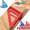 3D Mehrwinkel-Messlineal Legierung Gehrungsdreieck Lineal T-Typ Anreißer Holzbearbeitungswinkel Winkelmesser für Ingenieur Zimmermann