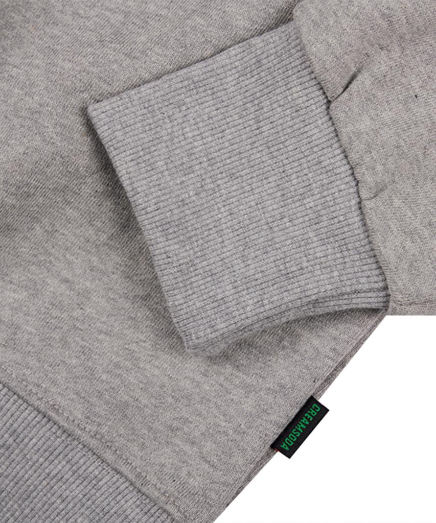 CREAM SODA LAB Lovely Gray Black Crop Sweatshirt