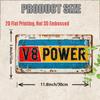 V8 Power Metal License Plate -  Retro Aluminum Sign with Bold V8 Design, Muscle Car & Garage Decor, Industrial Wall Art, Perfe