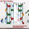 2D flat printing 2pcs Curtain Cute Dachshund Dogs Digital Printed Polyester Drapes Festive Holiday Perfect for Festive for