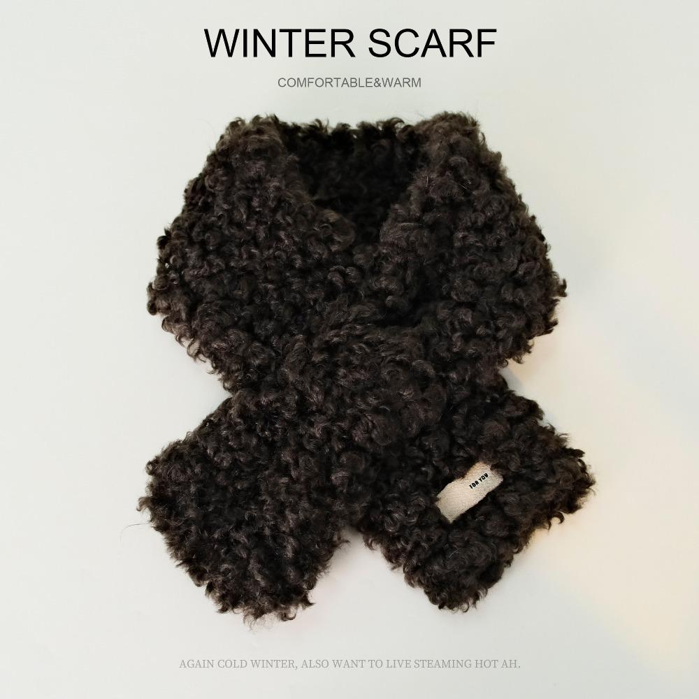 

Windproof Warm Neck Protection Keep Warm Thickened Scarf Sweet Choker Scarf Autumn Winter темно-коричневого кольору