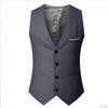 Men's Slim Fit Vest Gray Cotton