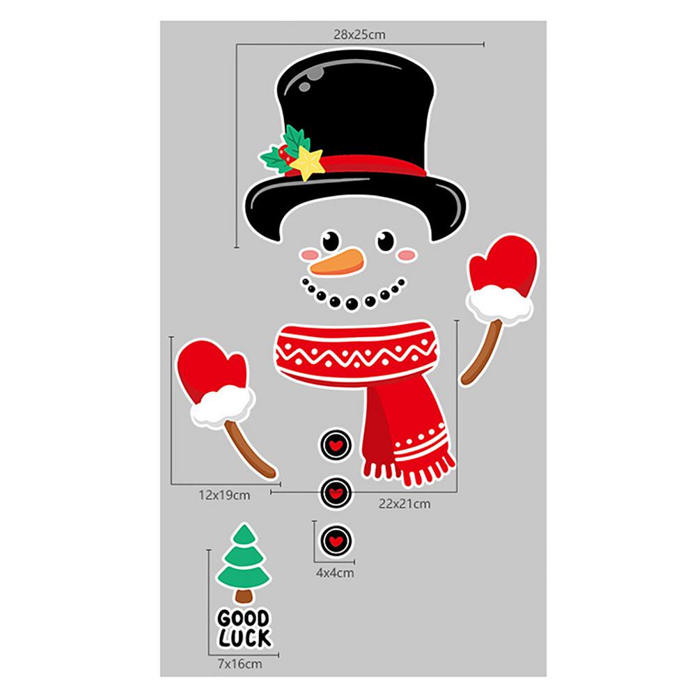 Kreatywne Świąteczne Magnesy na Lodówkę Bałwan Naklejki na Lodówkę DIY Świąteczne Naklejki Magnetyczne Drzewko/Łoś/Mikołaj Naklejki Magnetyczne C