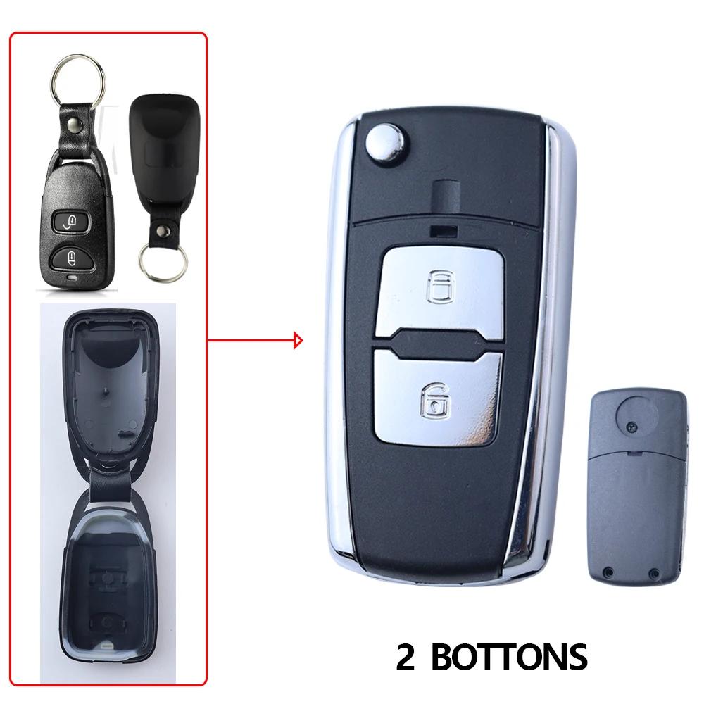 Coque de Télécommande de Clé de Voiture Remplacement/Modification Pour Kia Pour Hyundai Sonata Accent Tucson Sonata Santa Fe Carens Elantra 2007-2011