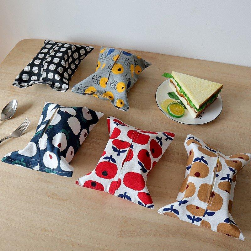 Fabric tissue box Japanese printing living room napkin bag pumping box car tissue bag