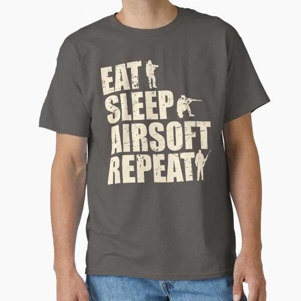 Eat Sleep Airsoft Repeat Classic Tshirt Made In Usaaus Tshirt S2xl S