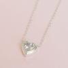geegee [silver925] heart ping necklace - white